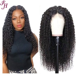 FH Wholesale Prices Natural <b>Wig</b> Lace Frontal Brazilian <b>Wig</b> Kinky Curly Lace Front Human Hair <b>Wig</b> - Product Image 1