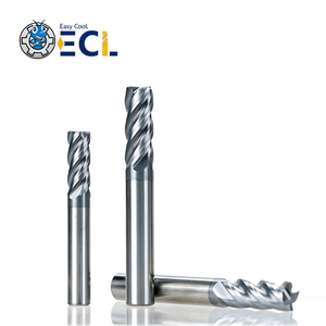 Fraise à queue en carbure ECL à 4 dents, non revêtue, angle de hélice de 45 degrés, outil de coupe CNC - Product Image 3