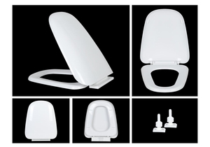 Tapa De Inodoro Extra Slim morbidi <span class=keywords><strong>copriwater</strong></span> a sgancio rapido <span class=keywords><strong>con</strong></span> meccanismo di apertura morbida coperchi per water - Product Image 2