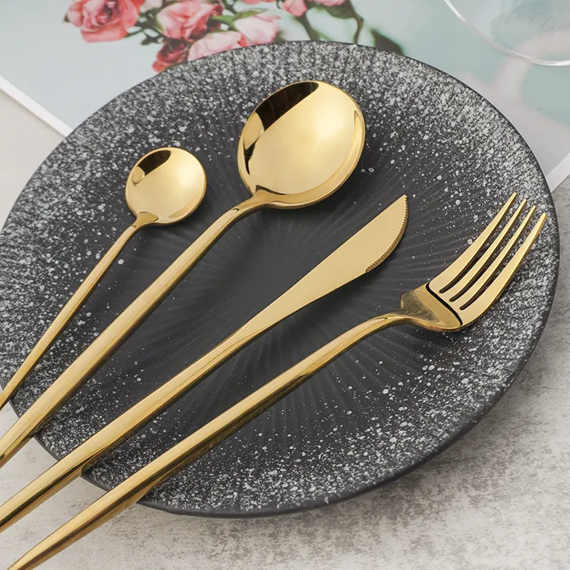Portugal Style Stainless Steel Cutlery Set for Wedding Party Hot Sale in Japan and Korea Market Spoon Fork Knife