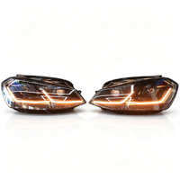Kit de phares LED pour VW Golf 7 Mk7, mise à niveau Golf 7.5, feux de jour bleus, clignotants séquentiels, phare avant de voiture