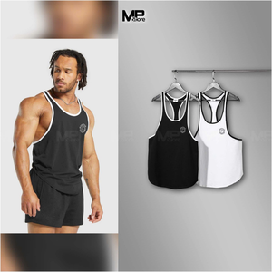 Vente chaude Gym débardeur col rond vêtements de sport poids lourd impression personnalisée Vietnam usine échantillon gratuit - Product Image 4