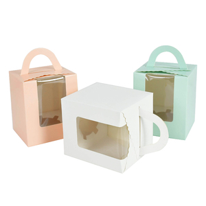 handle plastic cake pop gift package flower cardboard cooler corrugated box with handle and pull rod