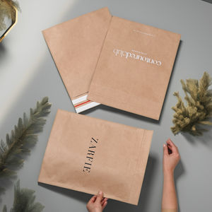 YZ <strong>Custom</strong> Logo Water-Proof Recycled Kraft Paper <strong>Poly</strong> <strong>Mailers</strong> Clothing Secure Envelope Mailing <strong>Printed</strong> Surface Treatment 125gsm - Product Image 3