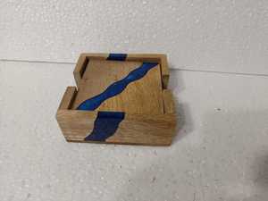 Ensemble de dessous-de-verre en bois résistant à la chaleur pour la salle à manger et le bureau, disponible aux meilleurs prix - Product Image 2