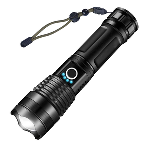Không thấm nước USB sạc P50 Zoom Torch siêu sáng <span class=keywords><strong>LED</strong></span> Đèn khẩn cấp mạnh mẽ cắm trại ánh sáng hợp kim nhôm IP65 3.7V 1000 + - Product Image 1