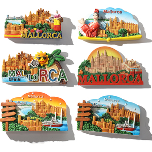 Imán de nevera de resina 3D de <span class=keywords><strong>Mallorca</strong></span>, España, personalizado, con motivos de la ciudad, decorativo, para regalo de viaje. - Product Image 6