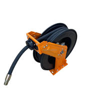 Enrouleur de tuyau multi-médias rétractable de qualité industrielle de 1/2 pouce 15 m, rembobinage automatique, 220 V, fonte, 1,6 MPa