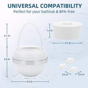 Spa de vitaminas portátil, Bola de baño de múltiples etapas, filtro de ducha de bañera de alto rendimiento, purificador de agua para ducha, Hogar para bañera - Product Image 4