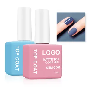 Alta Qualidade Private Label Profissional Nail Salon Eco-friendly Longlasting Limpar Gel Polonês Uv Matte Top Coat