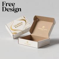 Boîte d'Expédition avec Dorure Or, Design d'Emballage Personnalisé, Carton Blanc pour Cadeaux Cosmétiques de Luxe, Certifiée FSC BSCI, Marquage à Chaud