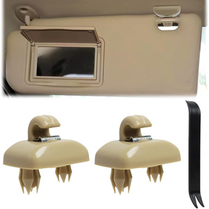 Ganchos para visera de sol Audi 8E08575628U0857562A ABS, fácil instalación en el techo para A3 A4 Q3 Q5 L6 L7 - Product Image 1
