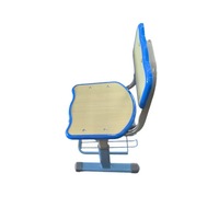 Bureau d'étude individuel moderne et durable en bois avec chaise à dossier pour l'école, le salon ou la chambre