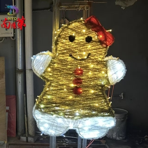 Ensemble de lampes LED en forme de pain d'épices pour l'extérieur/l'intérieur, idéal pour la décoration de Noël suspendue ou pour les centres commerciaux, les magasins, les fêtes - Product Image 4