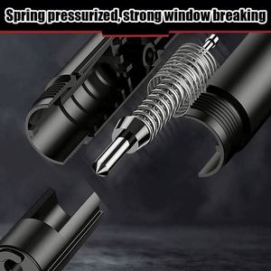 Martillo de Seguridad para Auto, Rompe Cristales, Cortador de Cinturón de Seguridad, Herramienta de Escape, Duradero, Elegante, Negro, Portátil - Product Image 6