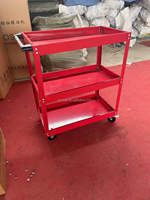 Armoire à outils en fer à 3 niveaux avec roulettes, chariot de rangement pour garage OEM/OBM, pour atelier et accessoires de véhicule