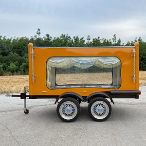 Nouvelle Carrosse Funeur Électrique de Luxe Jaune Style Unique, Remorque Funéraire Électrique Rétro Exquise - Product Image 1