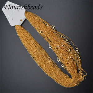 Accessoires de fabrication de bijoux, sans Nickel, Anti-<span class=keywords><strong>rouille</strong></span>, <span class=keywords><strong>plaqué</strong></span> or 18K, perles rondelles, maillons, chaînes, colliers - Product Image 6