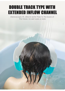 Casque de <span class=keywords><strong>douche</strong></span> bébé dinosaure réglable, protection pour le lavage des cheveux des tout-petits, chapeau de bain imperméable avec protection des oreilles - Product Image 4