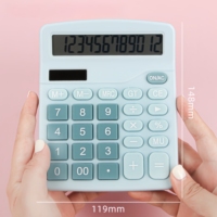 Calculatrice de papeterie de bureau adaptée aux étudiants et aux employés, avec recharge solaire, forme élégante, possibilité de personnaliser le logo