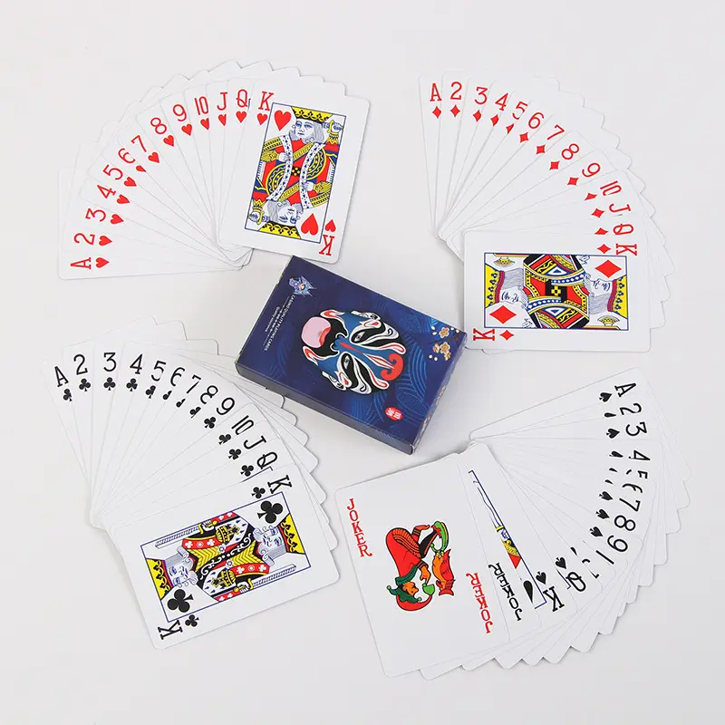 Impression Logo 57x87mm Pvc plastique jeu de Poker carte à jouer imperméable Sublimation carte à jouer avec boîte