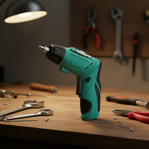 Destornillador eléctrico inalámbrico verde de 4.8V, taladro recargable con 45 puntas para mantenimiento y reparación general - Product Image 2