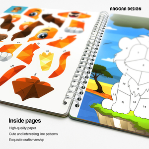 Best-sellers personnalisés pour enfants de 3 ans, comprenant des autocollants, des livres <span class=keywords><strong>à</strong></span> colorier, reliure spirale, couverture souple, impression offset - Product Image 4