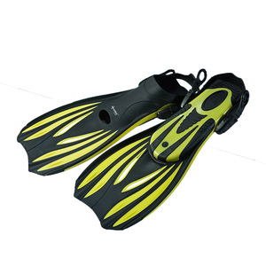 Palmes de natation WAVE à talon ouvert, palmes de plongée en PVC, rigidité moyenne, pour entraînement de natation adulte - Product Image 1