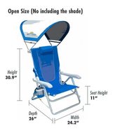 Chaise de plage pare-soleil d'extérieur, tabouret de repos pliable, porte-boissons intégré, auvent réglable