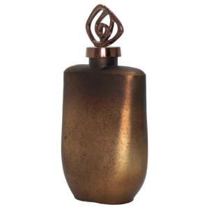 Vaso in Vetro Scultoreo con Coperchio, Decorazione per la Casa, Vaso Decorativo a Forma di Bottiglia - Product Image 2