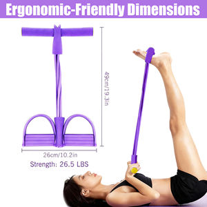 Bandas de resistencia de Yoga TPE duraderas personalizadas, 6 tubos, cuerda de tensión, Pedal, <span class=keywords><strong>cinta</strong></span> elástica, Abdomen, cintura, brazo, pedal de entrenamiento - Product Image 5