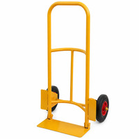 Chariot à main pliable en métal industriel à 2 roues, personnalisable OEM, chariot de plateforme pour entrepôt
