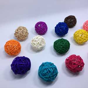 Bolas de ratán de 8 <span class=keywords><strong>CM</strong></span>/<span class=keywords><strong>cm</strong></span> para ramas de tronco, decoradas con bolas de ratán de colores, diseño de entorno de jardín de infantes - Product Image 2
