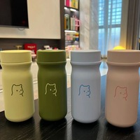 Bouteille d'eau isolée en acier inoxydable à double paroi de 320 ml avec motif de chat mignon