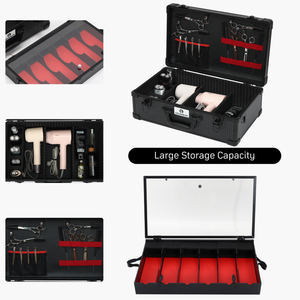 <span class=keywords><strong>Valise</strong></span> à outils de barbier en aluminium personnalisée avec serrure à combinaison, organiseur professionnel portable pour outils de <span class=keywords><strong>coiffure</strong></span>, <span class=keywords><strong>valise</strong></span> de voyage OEM - Product Image 5