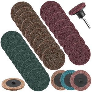 Juego de discos de fibra para lijado, discos de láminas de 50 mm, de 2 pulgadas, de alúmina y carburo de silicio para pulir y esmerilar madera y metal - Product Image 3