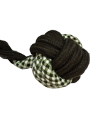 Jouet pour chien : Corde à mâcher durable et nouée en forme d'haltère pour chiots, taille S