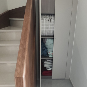 Economici, moderni armadi multifunzionali di fascia alta sotto la soffitta scale legno massiccio laccato-mobili da forno - Product Image 2