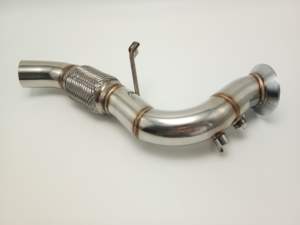 Tuyau de descente en acier inoxydable M57N2 <span class=keywords><strong>335D</strong></span> E90 <span class=keywords><strong>E91</strong></span> E92 Tuyau de sortie Turbo 535D E60 E61 635D E63 E64 X3Tube de tuyau d'échappement 2.75'' - Product Image 2