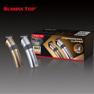 Cortadora de Pelo Profesional Sunmax 20W, Recargable por USB, para Uso en Salón, Cuerpo de Aleación de Aluminio, Mango Metálico ST-0169 - Product Image 1