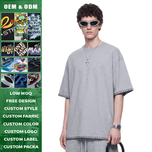 T-shirt décontracté pour homme, coupe ample, manches courtes, coton mercerisé 220g, rafraîchissant, anti-humidité, protection UV - Product Image 3