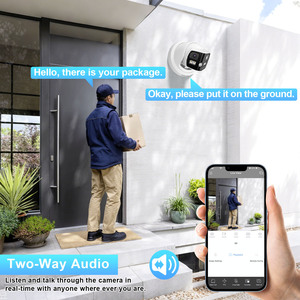 Caméra tourelle PoE GWSECU à double objectif 2x4MP avec dissuasion active, vision nocturne couleur, grand angle, 8MP, carte SD, étanche - Product Image 5