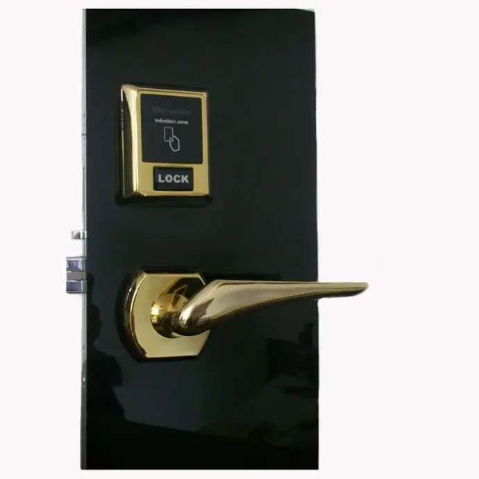 Fechadura de porta inteligente de aço inoxidável, modelo de design dividido com codificador do cartão do hotel