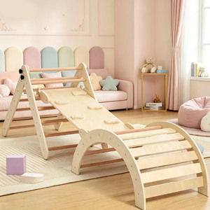 Estructura de Escalada de Madera Montessori para Interiores, Diseño Moderno para Niños, para Jugar y Hacer Ejercicio - Product Image 1