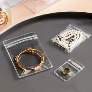 Sacs à fermeture éclair en plastique transparent personnalisés en gros, mini sacs à fermeture éclair, sacs à fermeture éclair givrés, petits sacs à fermeture éclair latéraux pour bijoux - Product Image 3