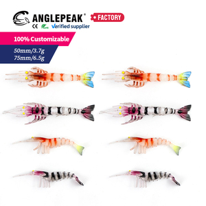 Prix d'usine Leurre souple artificiel crevette en PVC 50mm 3.7g <span class=keywords><strong>pour</strong></span> la pêche en eau douce, leurre de fond <span class=keywords><strong>pour</strong></span> achigan et snapper - Product Image 6