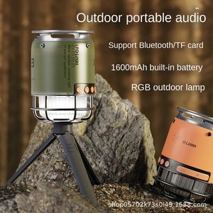 Bluetooth 5.3 <b>Mini</b> Portable <b>Speaker</b> With RGB LED Light Outdoor Camping Waterproof Metal Subwoofer Wireless <b>Speaker</b> - Product Image 2