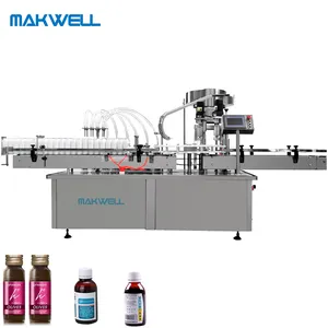 Makwell Automatische Kleine Glazen Fles Wassen Afvul-En Etiketteermachine