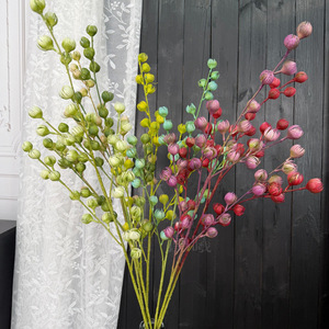 Flores Artificiales Jinxi, Ramas Individuales de Flores de Seda con Forma de Copo de Nieve, Decoraciones para Techos de Boda, en Blanco, Rojo, Amarillo, Verde, Azul y Morado - Product Image 5