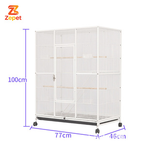 En gros, Cage de vol pour perroquets en métal, Cage à oiseaux en fer, Sacs de transport pour cages à oiseaux, Étagère de rangement pour cages à oiseaux, Grande cage de vol - Product Image 1
